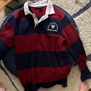 Rowing Blazers Navy and Red Rugby Top